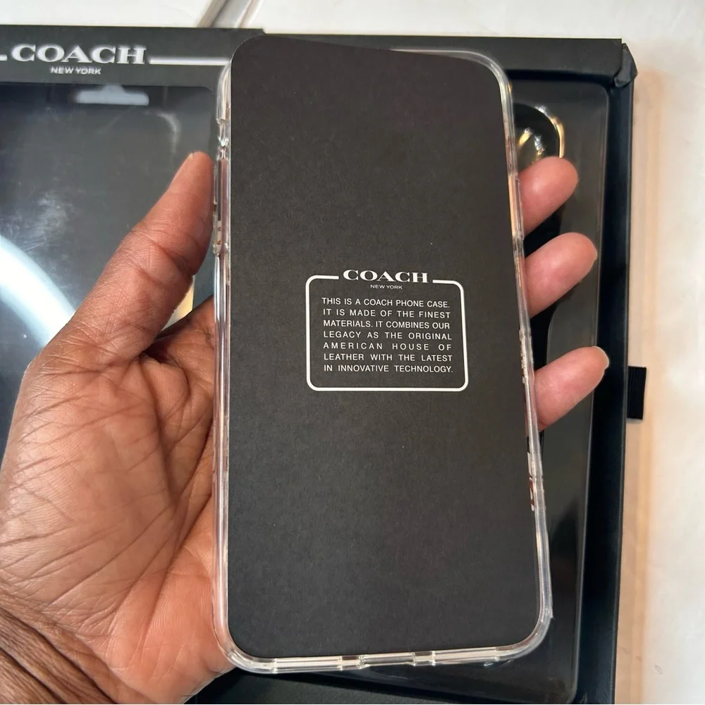 Coach Rose Embellished iPhone 11 Case - Pro Max Pink and Clear